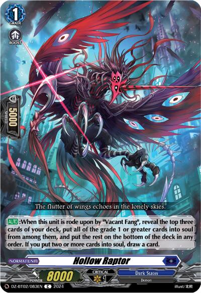 Image of Hollow Raptor (DZ-BT02/083EN) [Illusionless Strife]