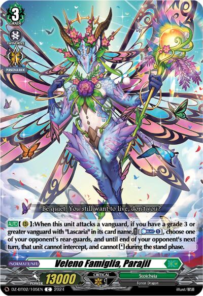 Image of Veleno Famiglia, Parajil (DZ-BT02/105EN) [Illusionless Strife]