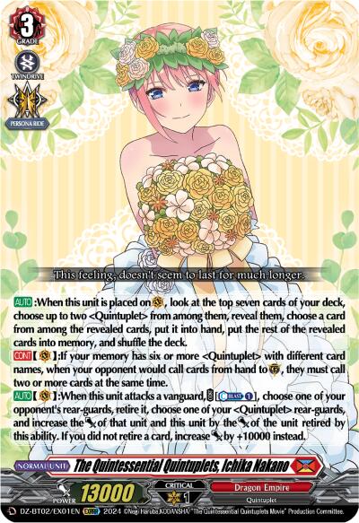 Image of The Quintessential Quintuplets, Ichika Nakano (EXRRR) (DZ-BT02/EX01EN) [Illusionless Strife]