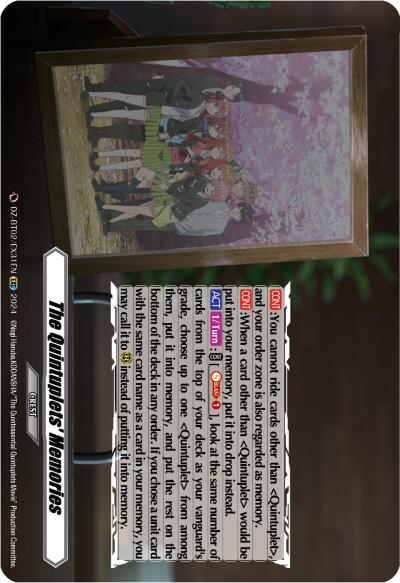 Image of The Quintuplets' Memories (EXC) (DZ-BT02/EX31EN) [Illusionless Strife]