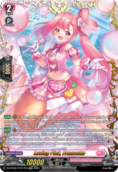 Image of Loving Pink, Francette (FFR) (DZ-BT02/FFR17EN) [Illusionless Strife]