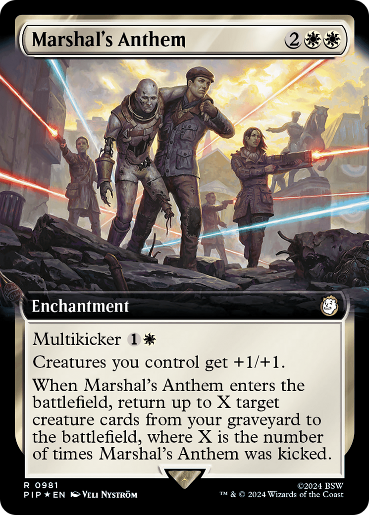 Image of Marshal's Anthem (Extended Art) (Surge Foil) [Fallout]