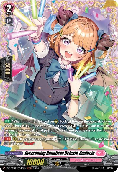 Image of Overcoming Countless Defeats, Amducia (FR) (DZ-BT02/FR45EN) [Illusionless Strife]