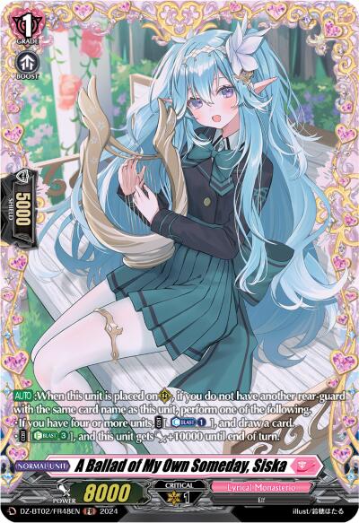 Image of A Ballad of My Own Someday, Siska (FR) (DZ-BT02/FR48EN) [Illusionless Strife]