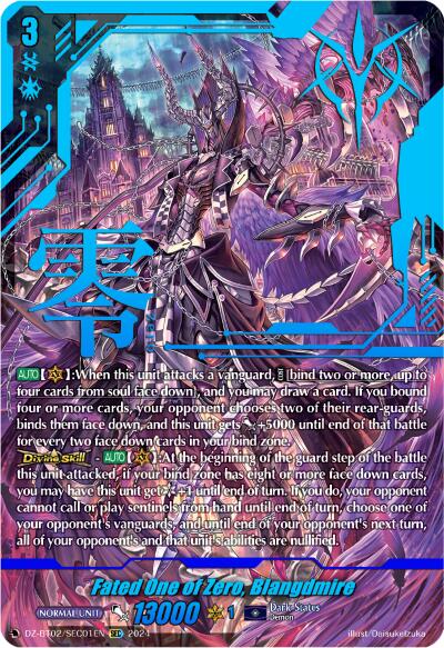 Image of Fated One of Zero, Blangdmire (SEC) (DZ-BT02/SEC01EN) [Illusionless Strife]