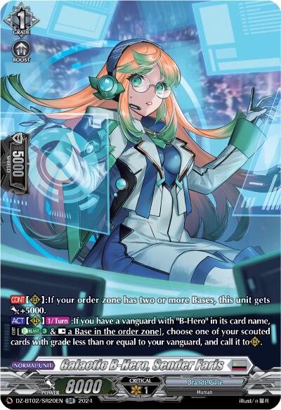 Image of Galactic B-Hero, Sender Faris (SR) (DZ-BT02/SR20EN) [Illusionless Strife]