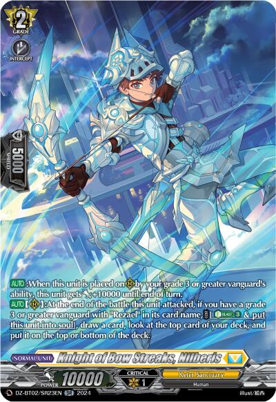 Image of Knight of Bow Streaks, Nilberis (SR) (DZ-BT02/SR23EN) [Illusionless Strife]