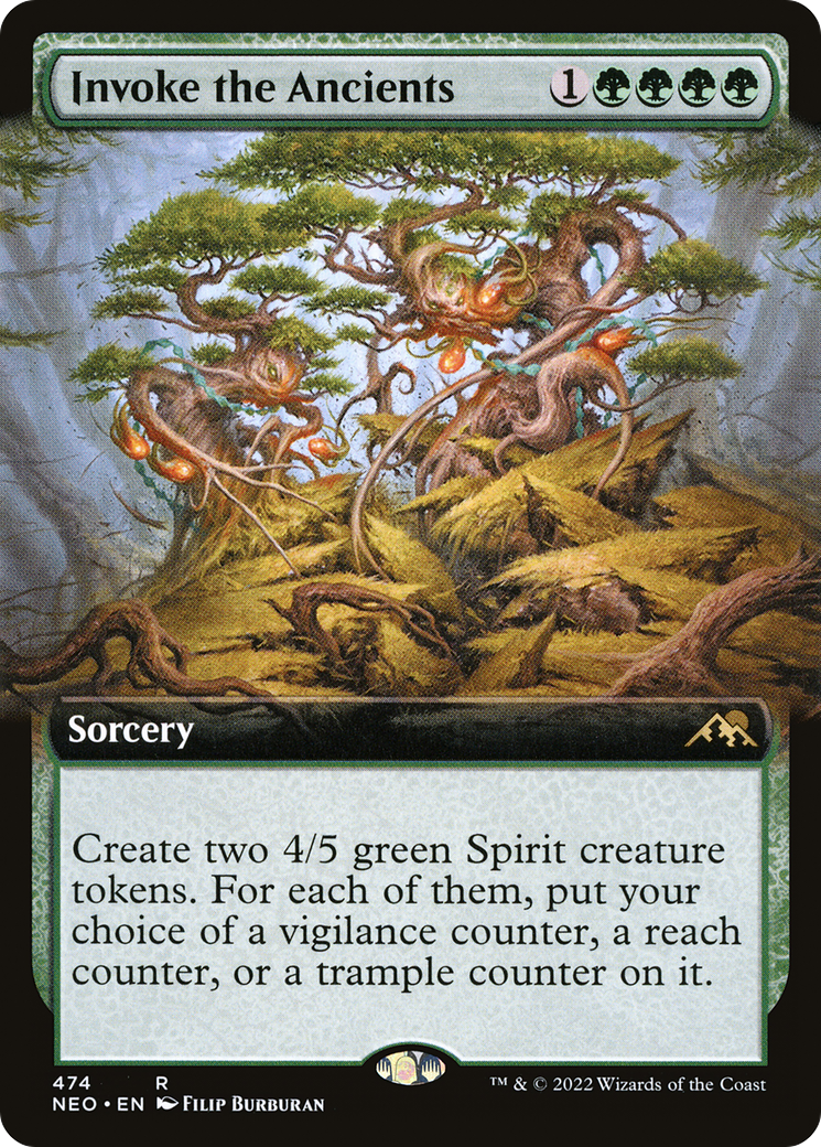 Image of Invoke the Ancients (Extended Art) [Kamigawa: Neon Dynasty]