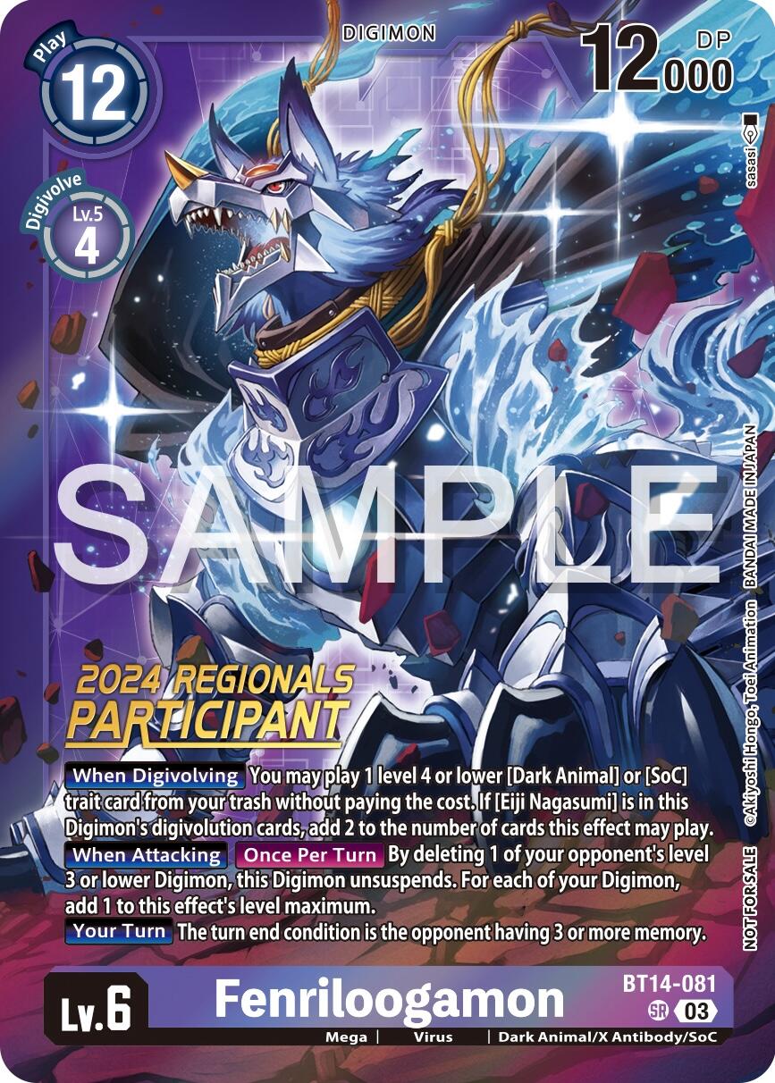 Image of Fenriloogamon [BT14-081] (2024 Regionals Participant) [Blast Ace]