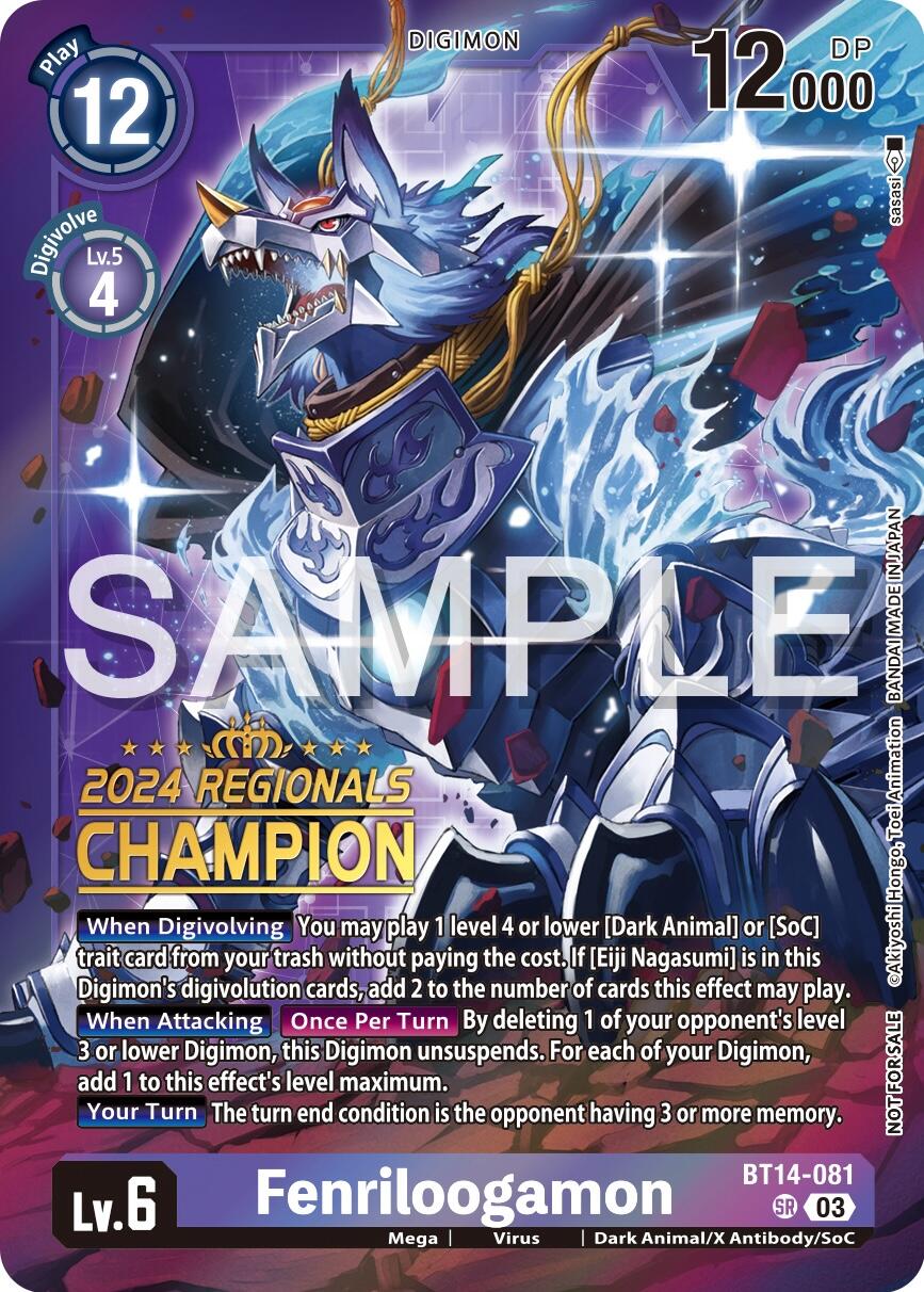 Image of Fenriloogamon [BT14-081] (2024 Regionals Champion) [Blast Ace]