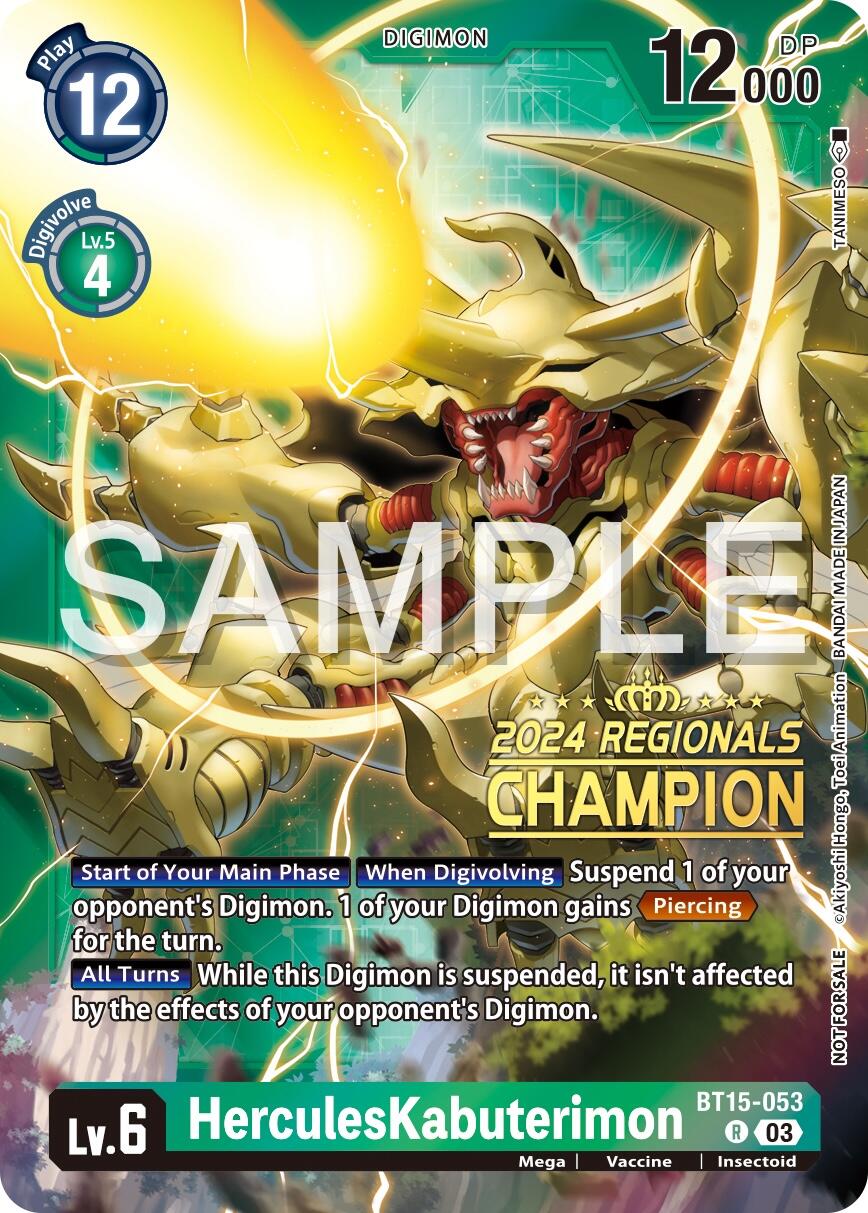 Image of HerculesKabuterimon [BT15-053] (2024 Regionals Champion) [Exceed Apocalypse]