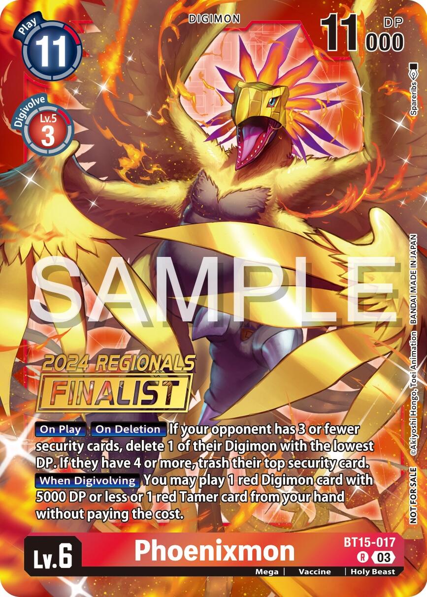 Image of Phoenixmon [BT15-017] (2024 Regionals Finalist) [Exceed Apocalypse]