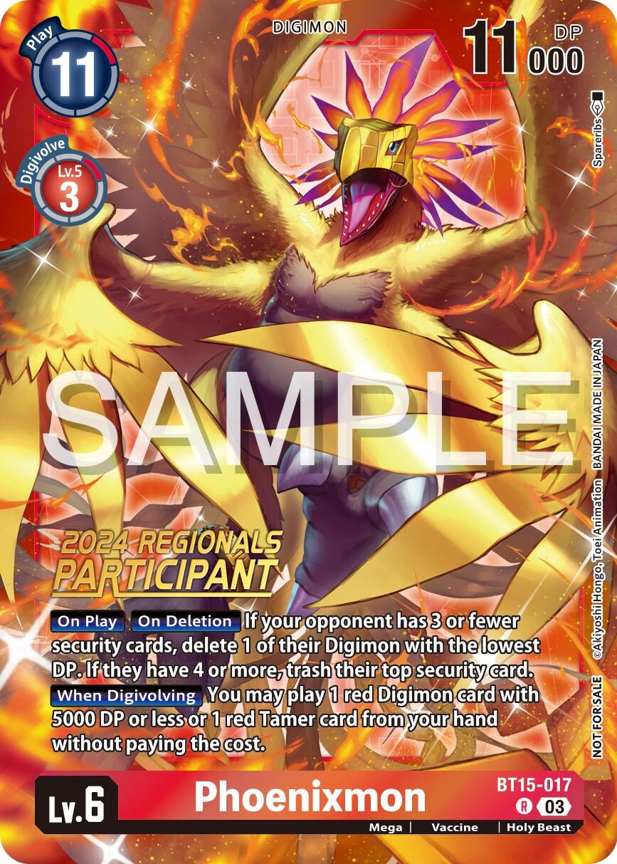 Image of Phoenixmon [BT15-017] (2024 Regionals Participant) [Exceed Apocalypse]