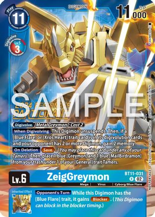 Image of ZeigGreymon [BT11-031] (2024 Regionals Participant) [Dimensional Phase]