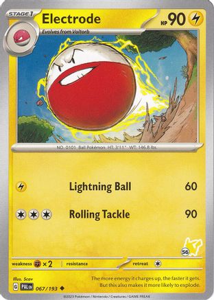 Image of Electrode (067/193) (Pikachu Stamp #56) [Battle Academy 2024]