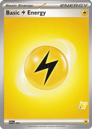 Image of Basic Lightning Energy (004) (Pikachu Stamp #3) [Battle Academy 2024]