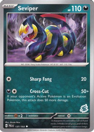 Image of Seviper (137/193) (Darkrai Deck) [Battle Academy 2024]
