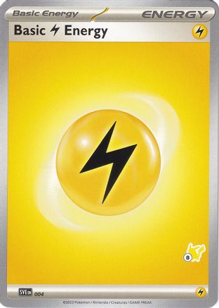 Image of Basic Lightning Energy (004) (Pikachu Stamp #8) [Battle Academy 2024]
