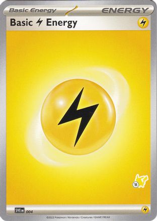 Image of Basic Lightning Energy (004) (Pikachu Stamp #11) [Battle Academy 2024]