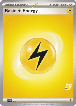 Image of Basic Lightning Energy (004) (Pikachu Stamp #12) [Battle Academy 2024]