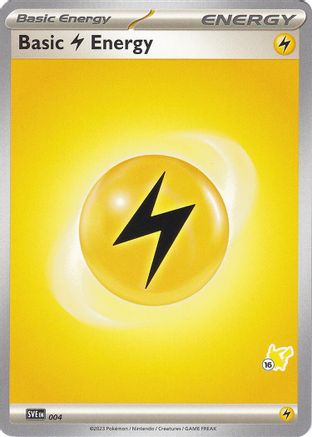 Image of Basic Lightning Energy (004) (Pikachu Stamp #16) [Battle Academy 2024]