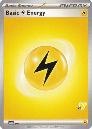 Image of Basic Lightning Energy (004) (Pikachu Stamp #20) [Battle Academy 2024]