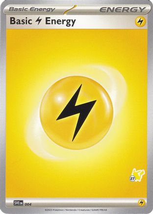 Image of Basic Lightning Energy (004) (Pikachu Stamp #27) [Battle Academy 2024]