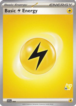 Image of Basic Lightning Energy (004) (Pikachu Stamp #39) [Battle Academy 2024]