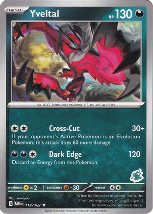 Image of Yveltal (118/182) (Darkrai Deck) [Battle Academy 2024]