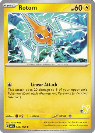 Image of Rotom (069/198) (Pikachu Stamp #14) [Battle Academy 2024]