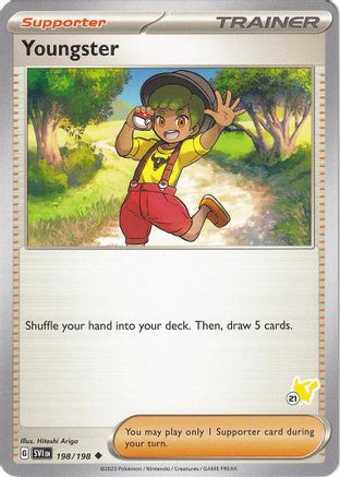 Image of Youngster (198/198) (Pikachu Stamp #21) [Battle Academy 2024]