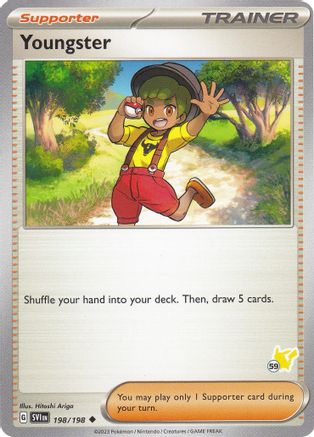 Image of Youngster (198/198) (Pikachu Stamp #59) [Battle Academy 2024]