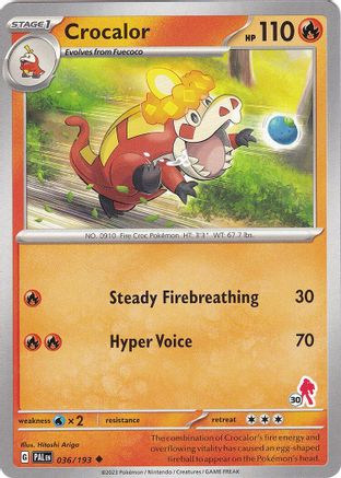 Image of Crocalor (036/193) (Armarouge Stamp #30) [Battle Academy 2024]