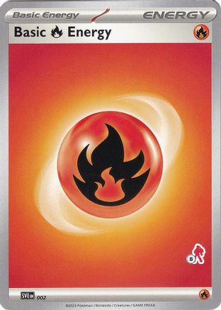 Image of Basic Fire Energy (002) (Armarouge Stamp #8) [Battle Academy 2024]