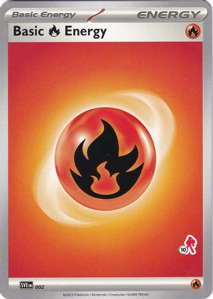 Image of Basic Fire Energy (002) (Armarouge Stamp #10) [Battle Academy 2024]