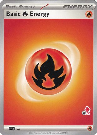 Image of Basic Fire Energy (002) (Armarouge Stamp #20) [Battle Academy 2024]