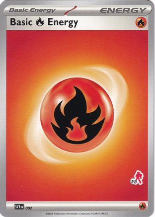 Image of Basic Fire Energy (002) (Armarouge Stamp #38) [Battle Academy 2024]