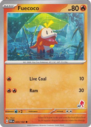 Image of Fuecoco (023/182) (Armarouge Stamp #42) [Battle Academy 2024]