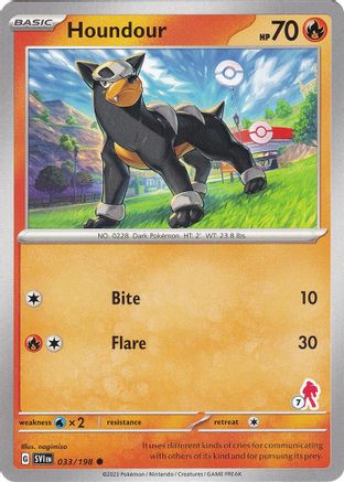 Image of Houndour (033/198) (Armarouge Stamp #7) [Battle Academy 2024]