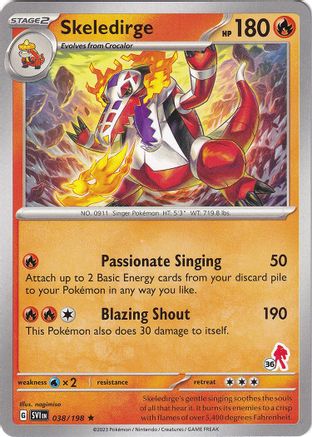 Image of Skeledirge (038/198) (Armarouge Stamp #36) [Battle Academy 2024]