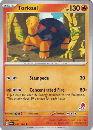 Image of Torkoal (035/198) (Armarouge Stamp #4) [Battle Academy 2024]