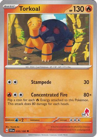 Image of Torkoal (035/198) (Armarouge Stamp #53) [Battle Academy 2024]