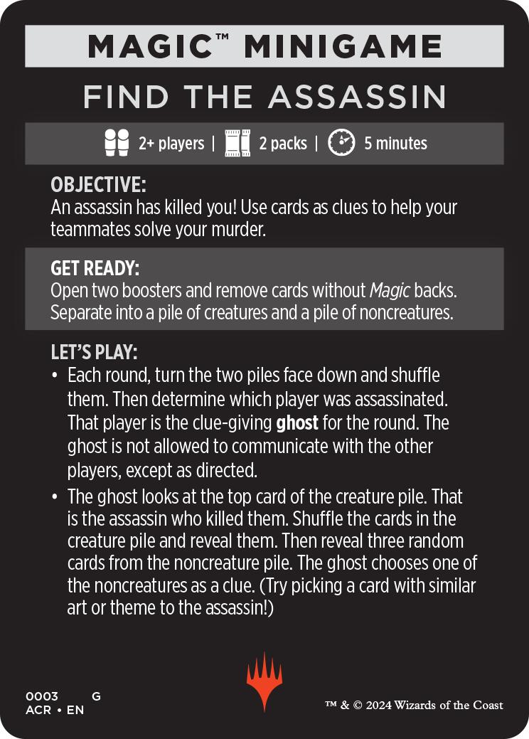 Image of Find The Assassin (Magic Minigame) [Assassin's Creed Minigame]