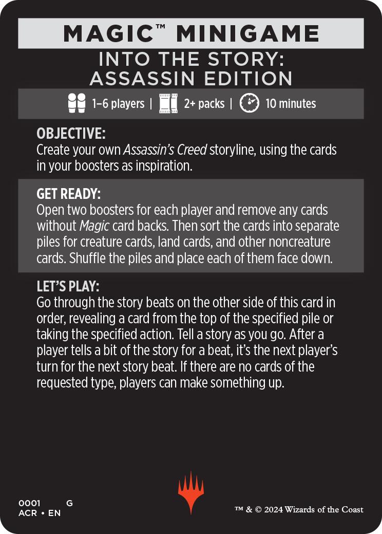 Image of Into The Story: Assassin Edition (Magic Minigame) [Assassin's Creed Minigame]