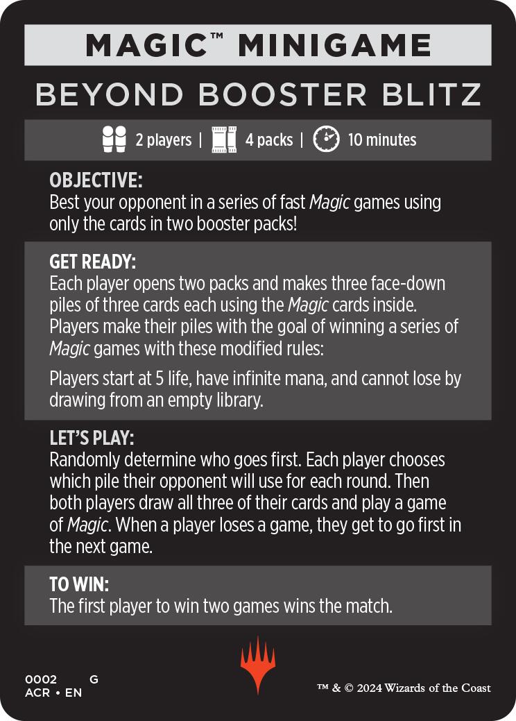 Image of Beyond Booster Blitz (Magic Minigame) [Assassin's Creed Minigame]