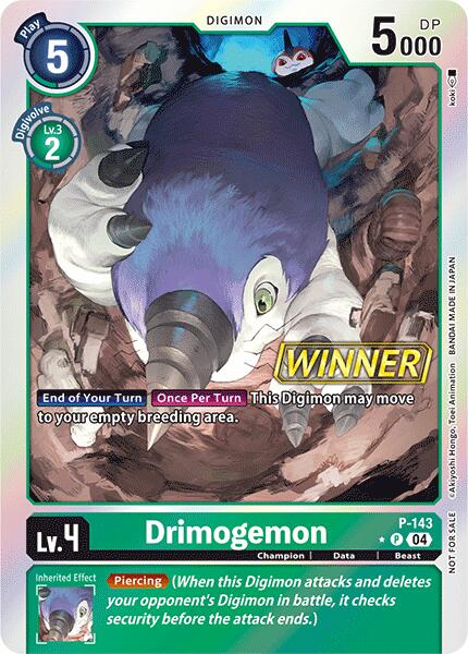 Image of Drimogemon [P-143] (Store Tournament 2024 Jul. – Sep. Winner Pack) [Promotional Cards]