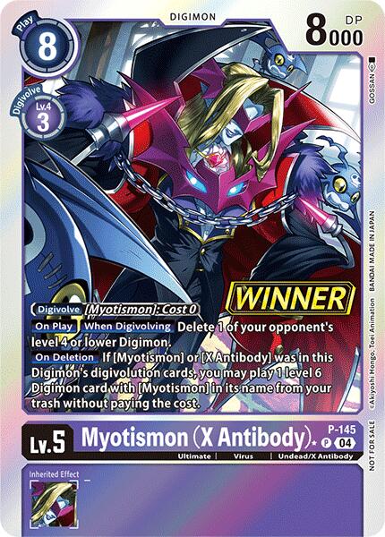 Image of Myotismon (X Antibody) [P-145] (Store Tournament 2024 Jul. – Sep. Winner Pack) [Promotional Cards]