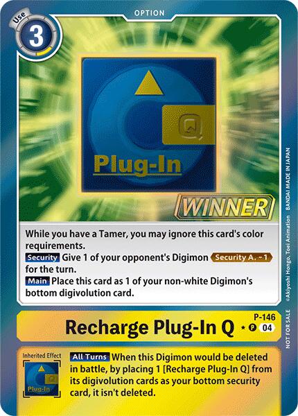 Image of Recharge Plug-In Q [P-146] (Store Tournament 2024 Jul. – Sep. Winner Pack) [Promotional Cards]
