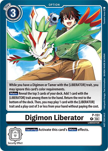 Image of Digimon Liberator [P-151] (Store Tournament 2024 Jul. – Sep. Participation Pack) [Promotional Cards]
