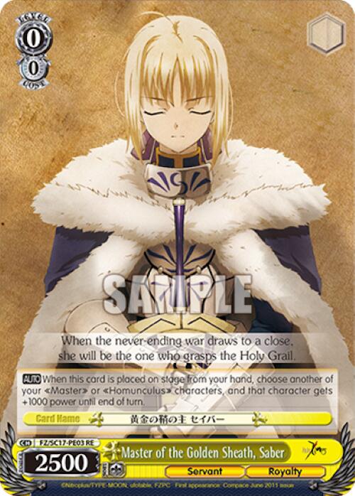 Image of Master of the Golden Sheath, Saber [Fate/Zero Chronicle Set]